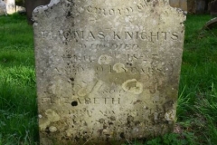 Ditchingham - St. Mary's Churchyard - Knights, Thomas 1827, Elizabeth 1836