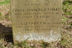 Ditchingham - St. Mary's Churchyard - Randlesome, John 1841, Elizabeth 1847