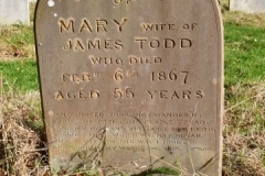 Ditchingham - St. Mary's Churchyard - Todd, Mary 1867