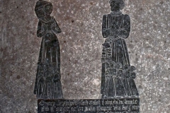 Ditchingham - St. Mary's Interior - Two brasses to the Bosard family 1490